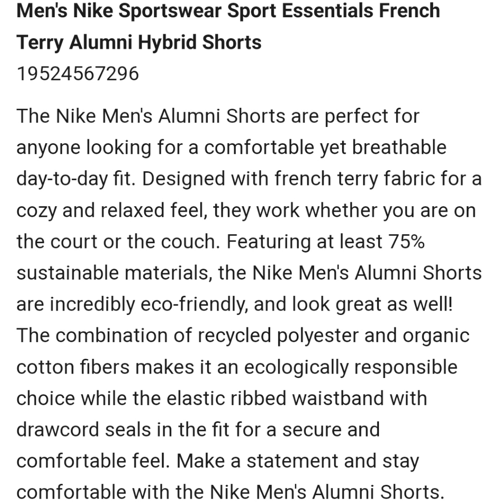 NWT Men's Nike Sportswear SPE FT Alumni Shorts - Picture 7 of 10